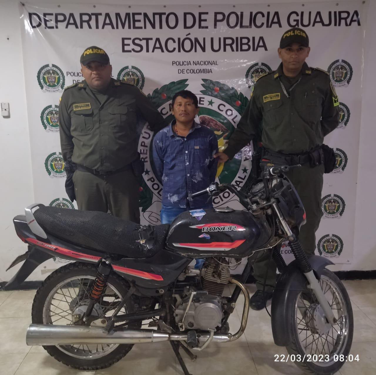 Reinaldo Epieyú Jusayú, de 27 años, capturado.