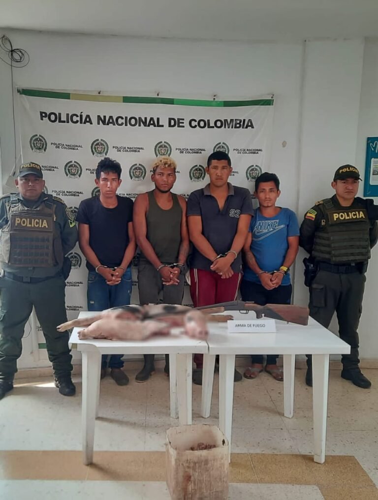 Adelvis Ernesto Peña Melean, William Antonio González Ortega, Jorge Luis Negrete Romero, y Segundo Rafael Mojica Cohen, capturados.