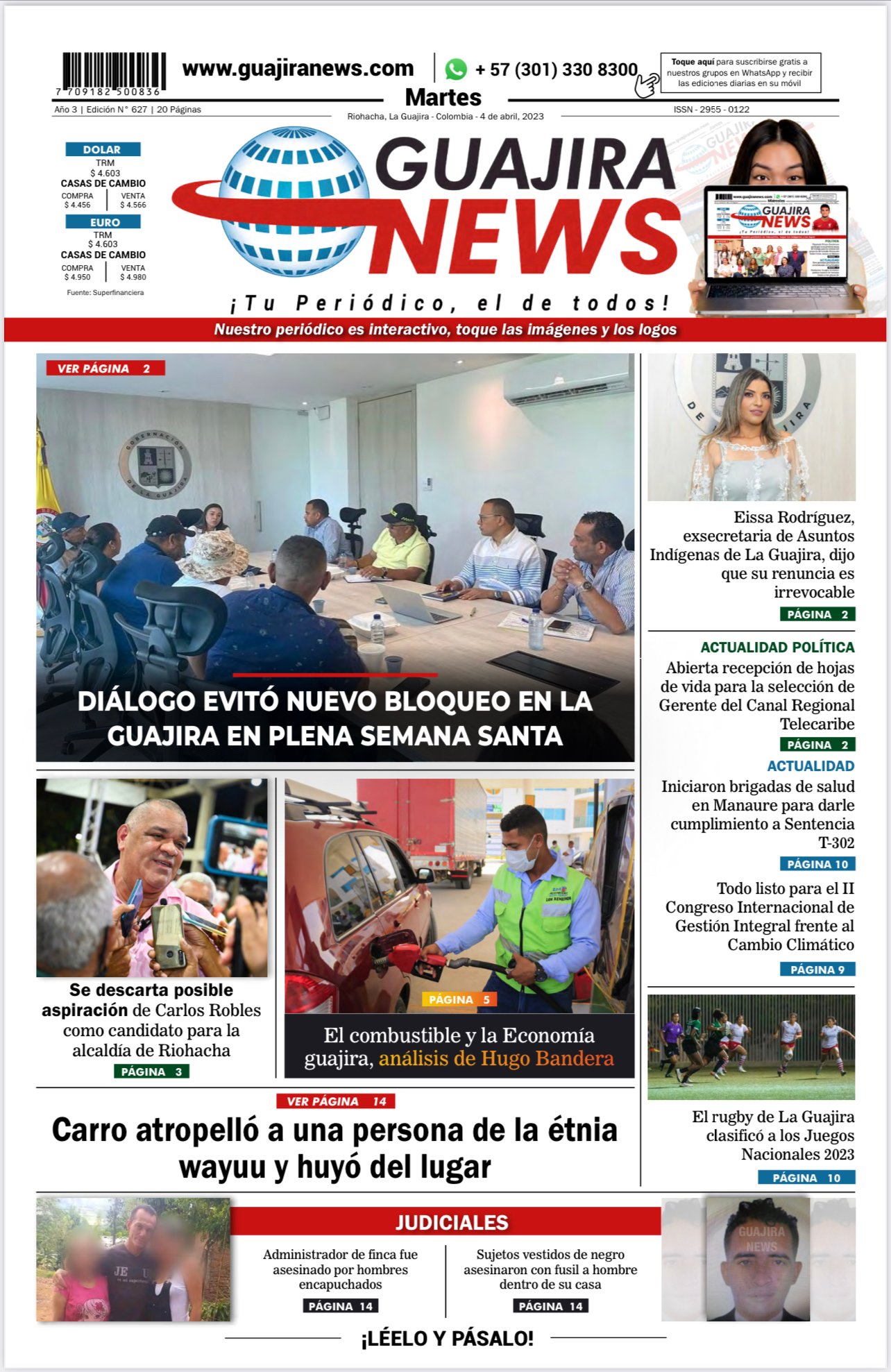 Martes 4 de abril Guajira News