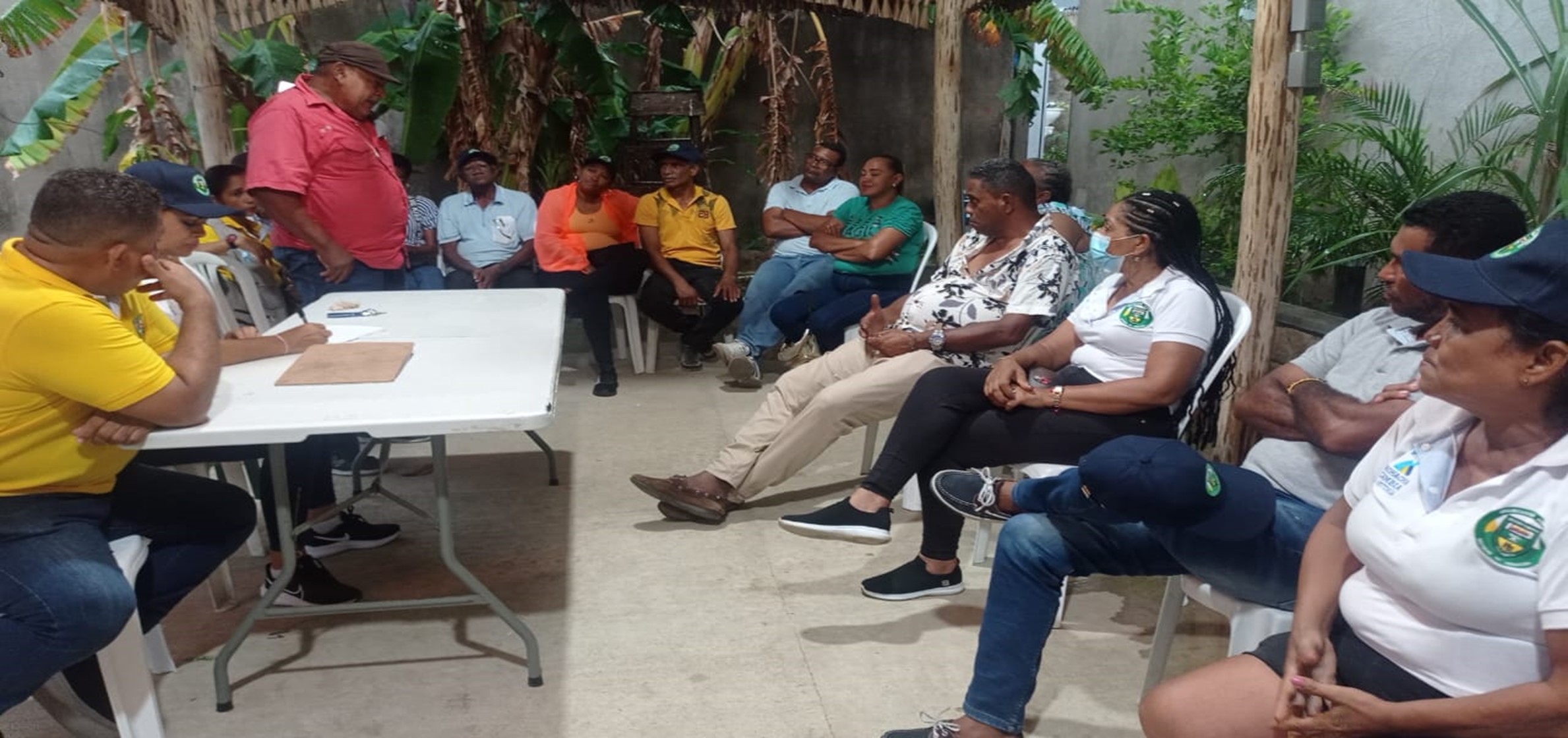 En la reunión estuvo presente la Presidenta de la Federación de Juntas de Acción Comunal del Departamento de La Guajira Niria Brito