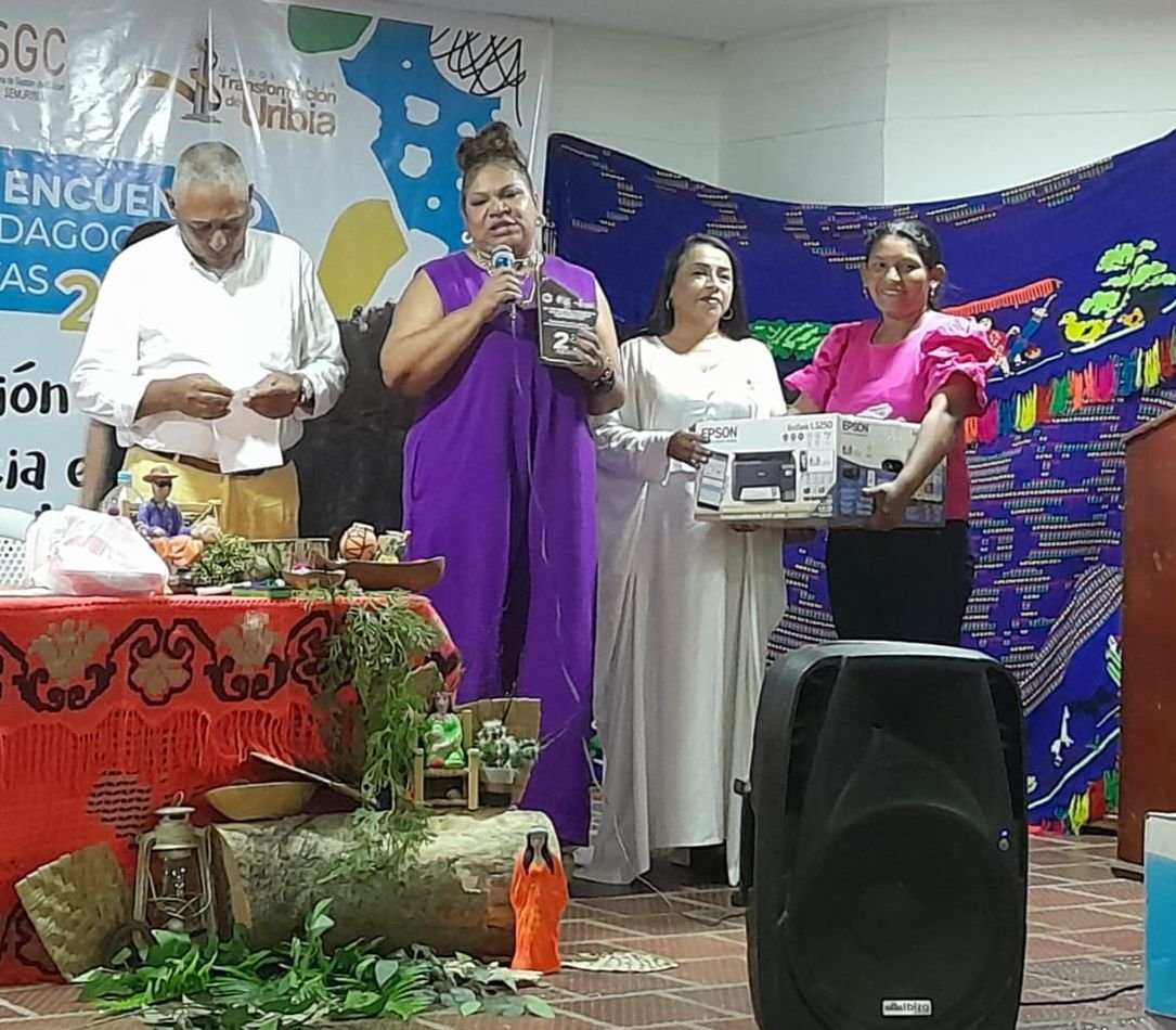 El Segundo puesto para Institución Etnoeducativa Integral Rural Villa Fátima.