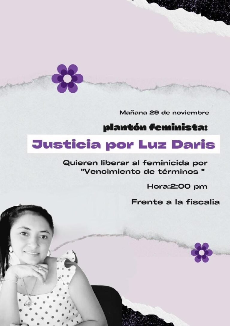 Plantón este miércoles 29 de noviembre en la Fiscalía de Riohacha por caso de Luz Daris Cotes