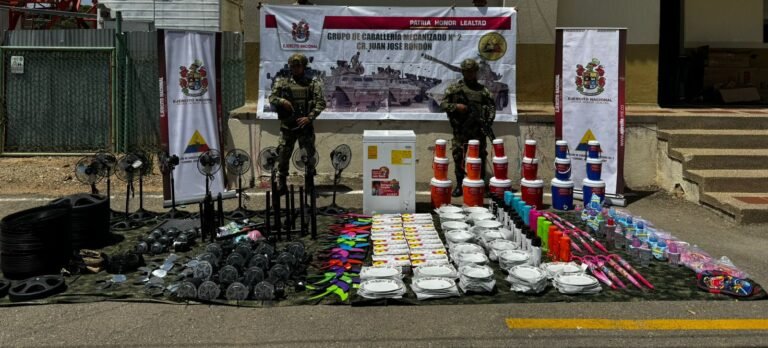 En una operación judicial llevada a cabo por el Grupo de Caballería Mecanizado Juan José Rondón, se logró la incautación de contrabando que incluía vajillas, abanicos, bolsos, sombrillas y termos. La intervención tuvo lugar el pasado martes 27 de febrero, alrededor de las 10 de la mañana, en una carretera nacional en la zona rural de Hatonuevo.