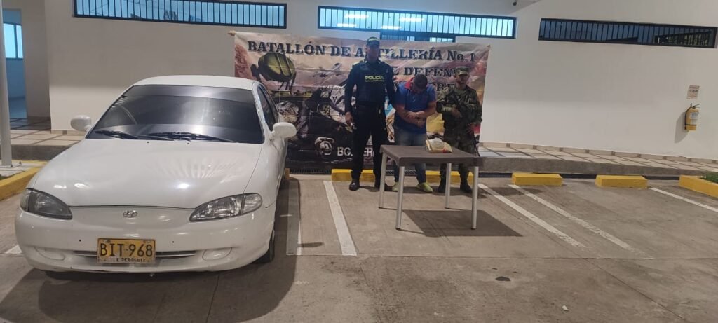 Batallón de Artillería capturó conductor con marihuana
