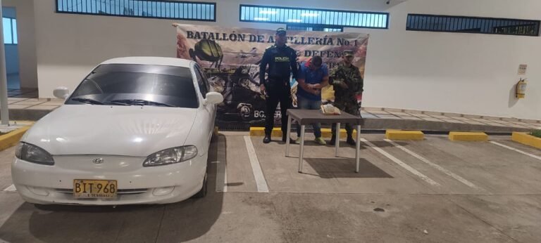 Batallón de Artillería capturó conductor con marihuana