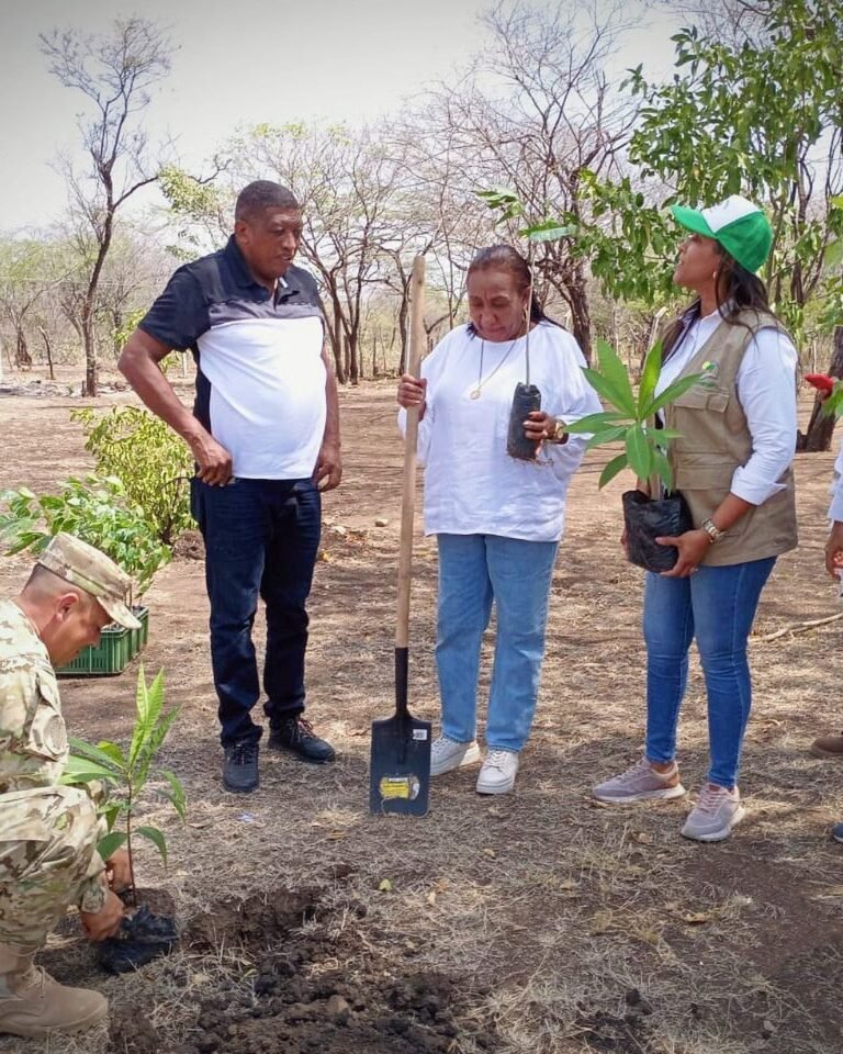 Corpoguajira apoyó sembratón en institución etnoeducativa de Mayabangloma