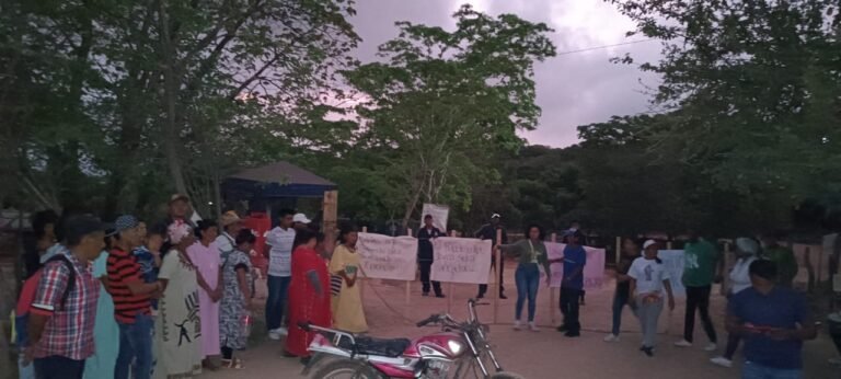 Protesta en la entrada de subestación eléctrica en Cuestecitas