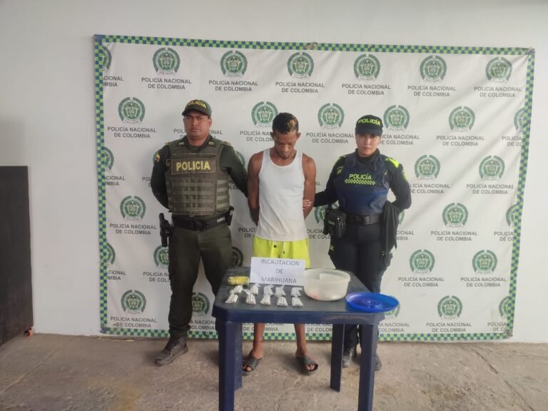 Policía capturo a un hombre con 232 gramos de marihuana en un porta