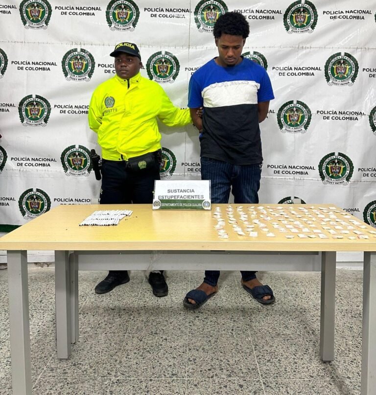 Capturado ciudadano dominicano con 109 dosis de cocaína y 57 cigarrillos de marihuana en Riohacha