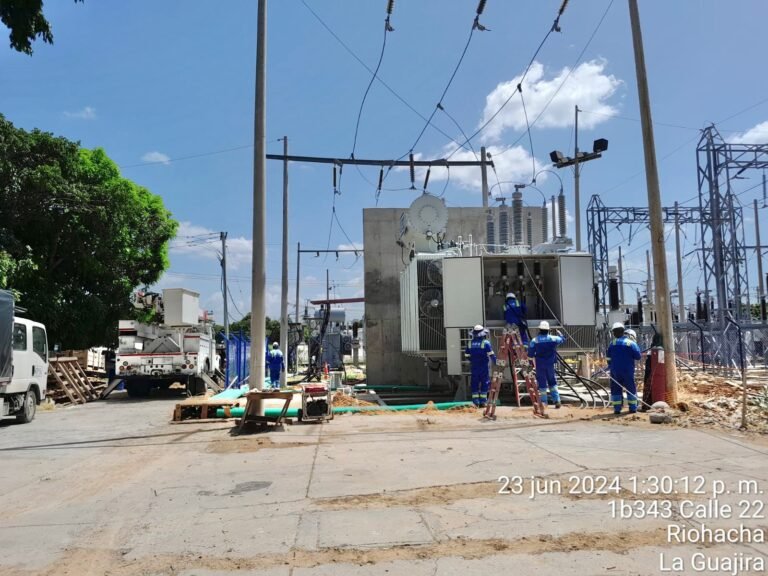 Air-e realiza importante inversión en la subestación Riohacha con nuevo transformador de potencia
