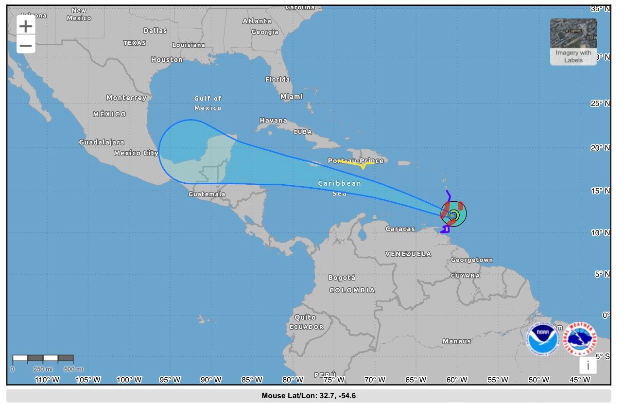 paso de huracán Beryl por el territorio