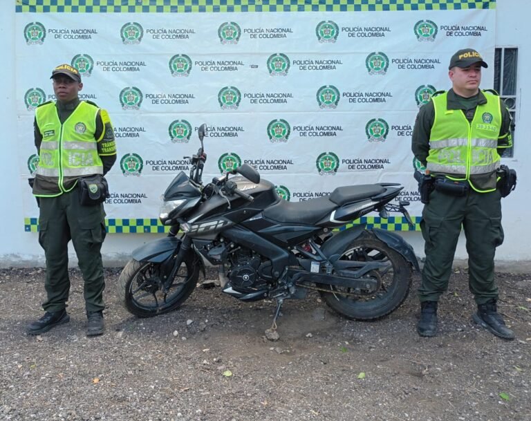 Motocicleta robada en Bogotá fue recuperada en Hatonuevo