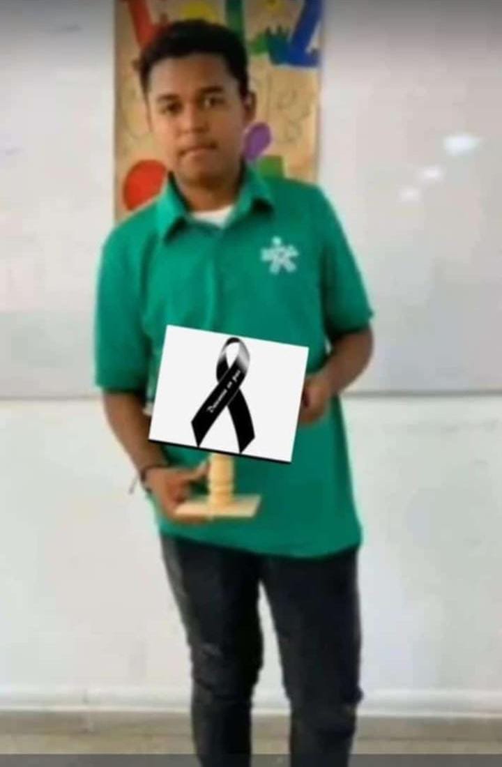 Samuel David Medina Velázquez, de 18 años, occiso.