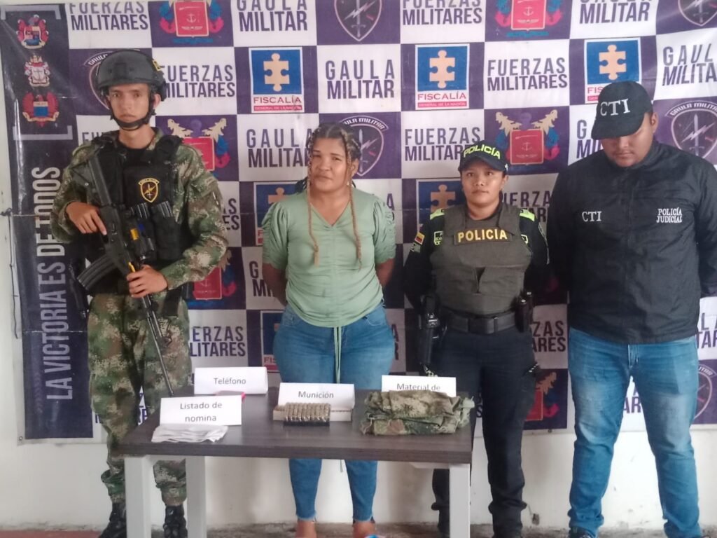Noibis Oñate Padilla, arrestada.