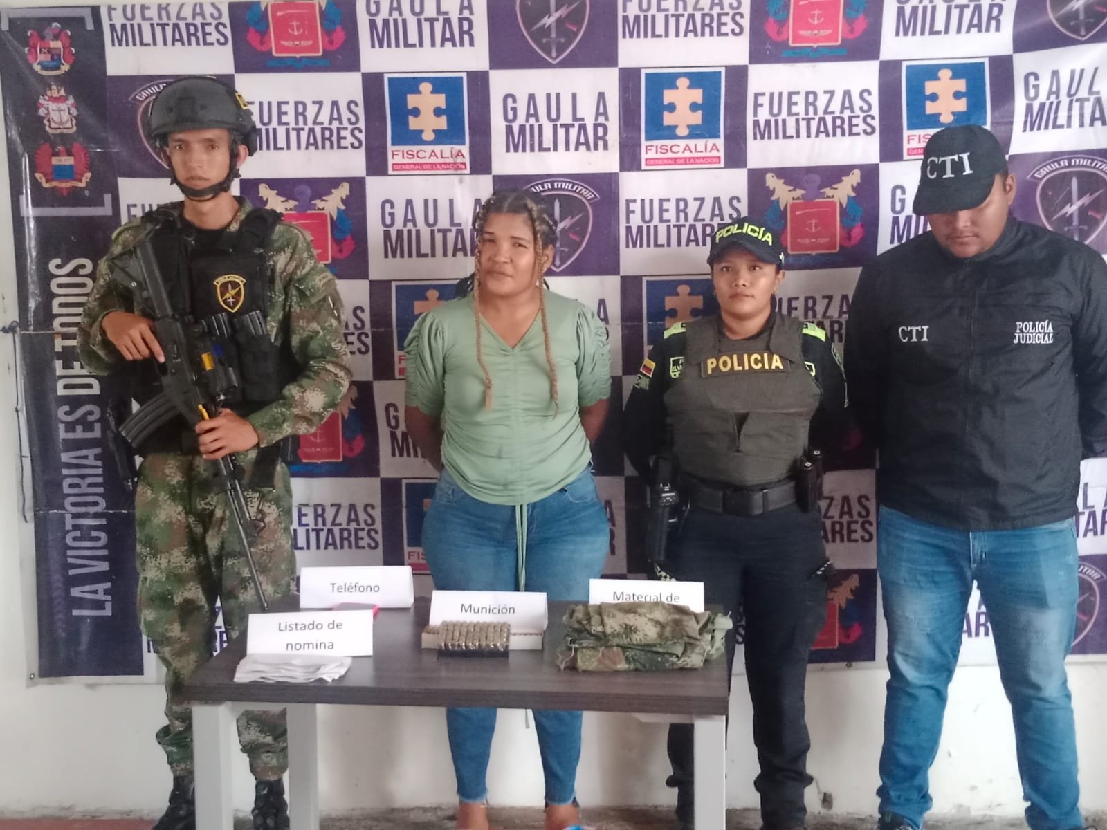 Noibis Oñate Padilla, arrestada.