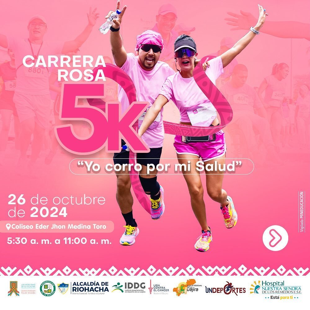 Uniguajira promueve la emblemática ‘Carrera Rosa 5K’, que se desarrollará este sábado 26 de octubre