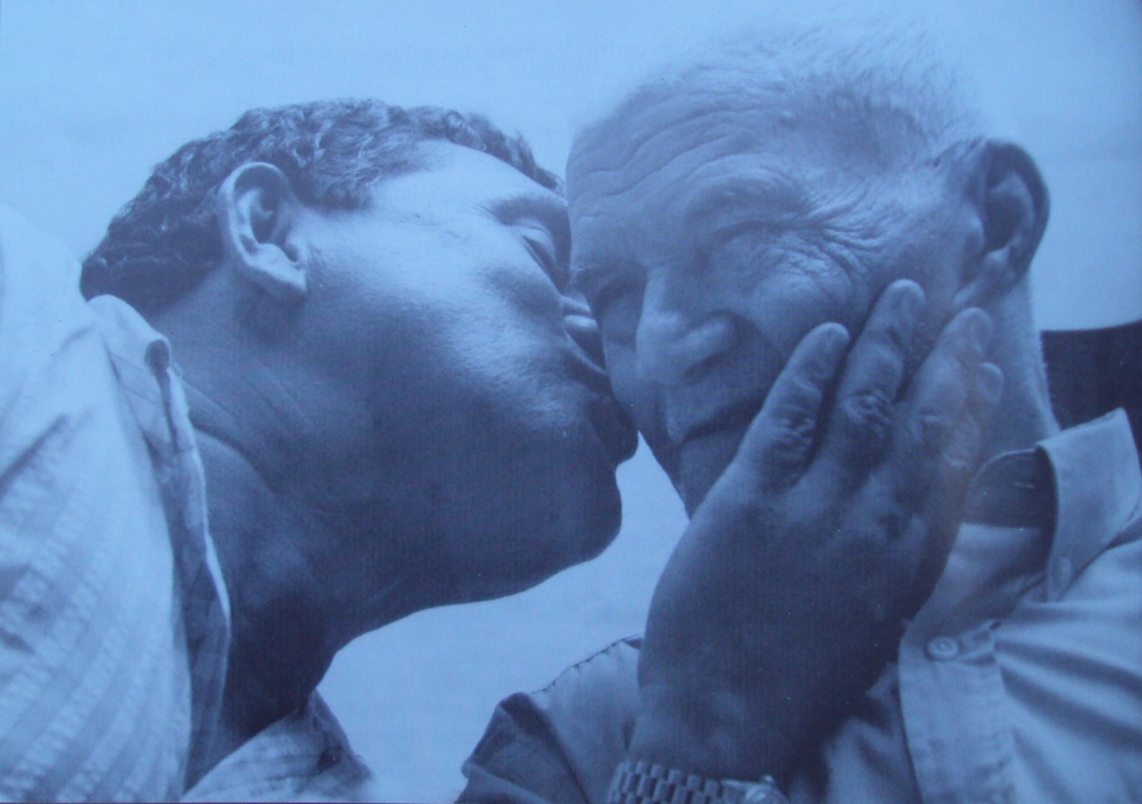 Poncho Zuleta y su papá Emiliano, en un momento memorable de la vida