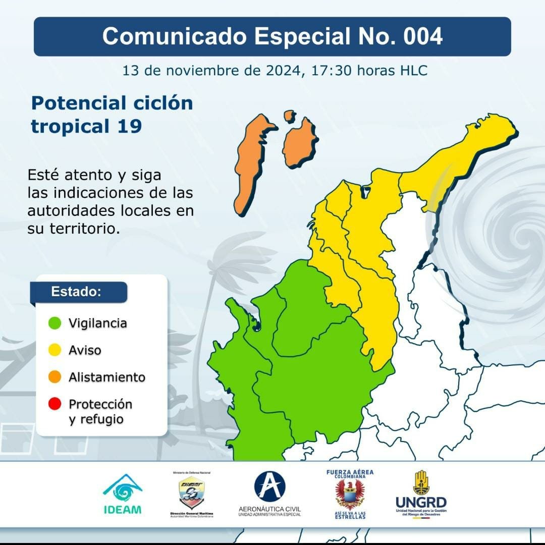 La Guajira en alerta amarilla por posible tormenta tropical ‘Sara’