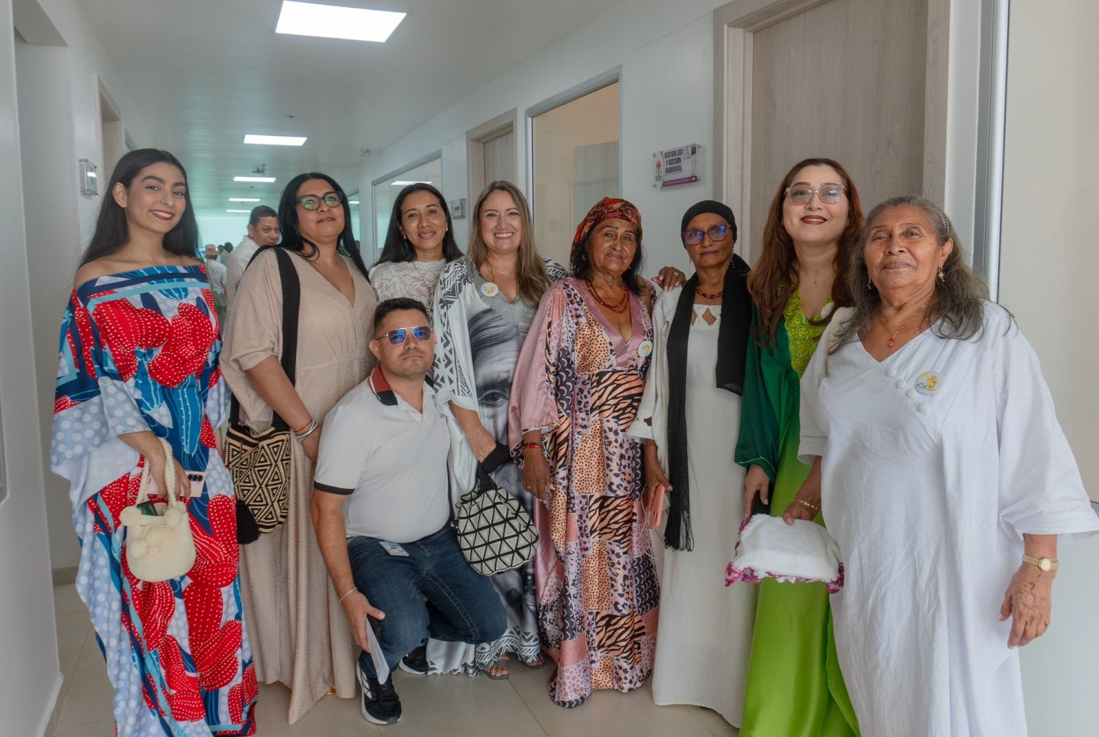 Parte de la familia Aguilar, que asistió al evento y al recorrido inaugural.