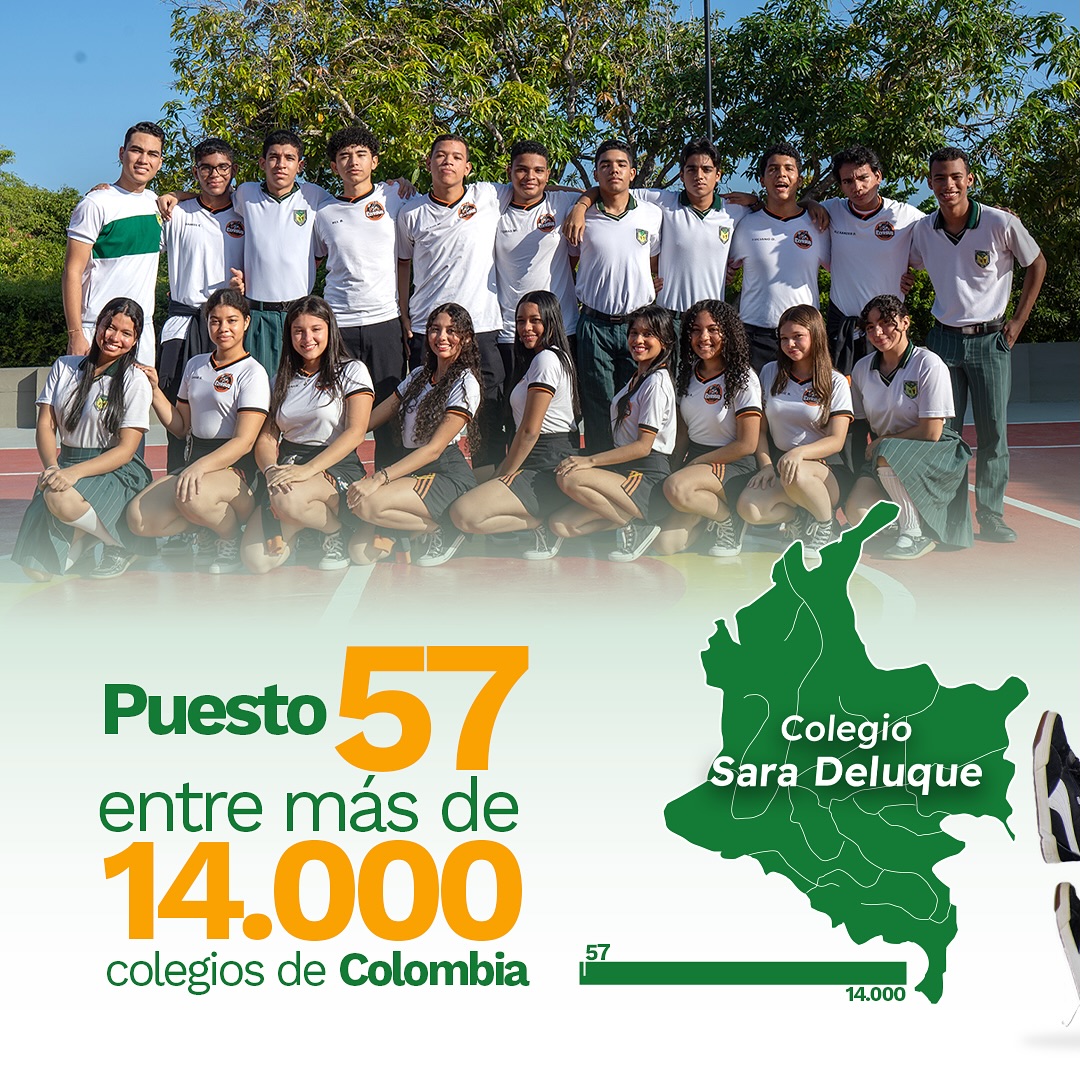 Colegio Sara de Deluque de Riohacha logró ocupar puesto 57 entre más 14 mil colegios del país por resultados en pruebas Saber 