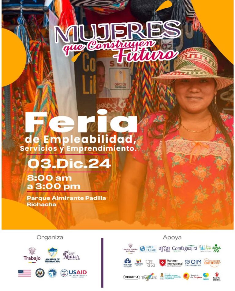 Feria de empleabilidad y emprendimiento en Riohacha busca empoderar a las mujeres y prevenir la violencia de género