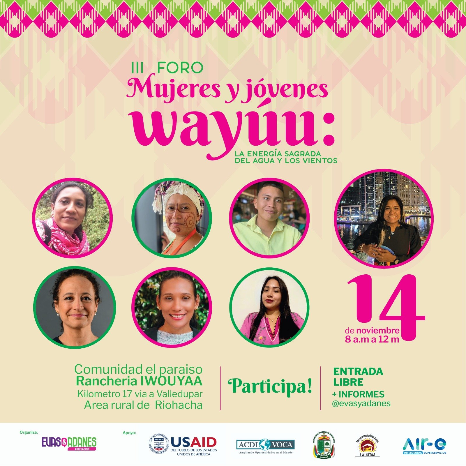 Asociación Evas y Adanes anuncia foro sobre mujeres Wayúu y energías sostenibles en La Guajira