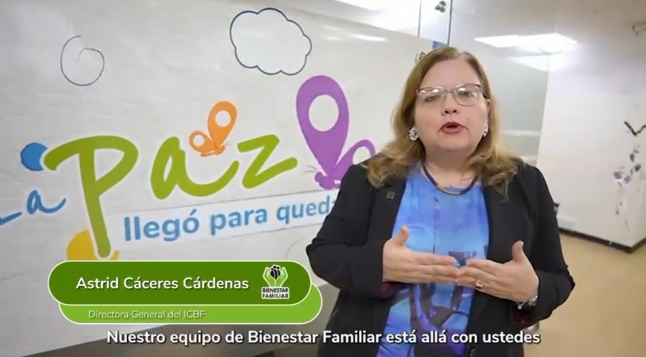 Astrid Cáceres Cárdenas, Directora General del ICBF.