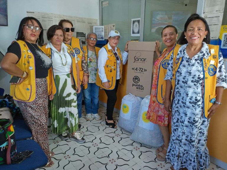 Club de Leones Riohacha Monarca dona tapas plásticas a Fundación Sanar para apoyar a niños con cáncer