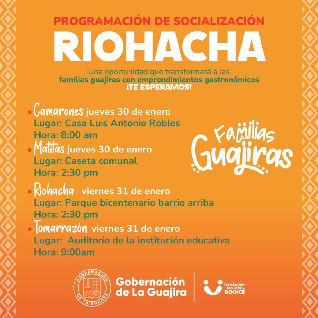 ‘Familias Guajiras’: un proyecto de la Gobernación de La Guajira para fortalecer los sueños de emprendedoras gastronómicos de Riohacha y Maicao