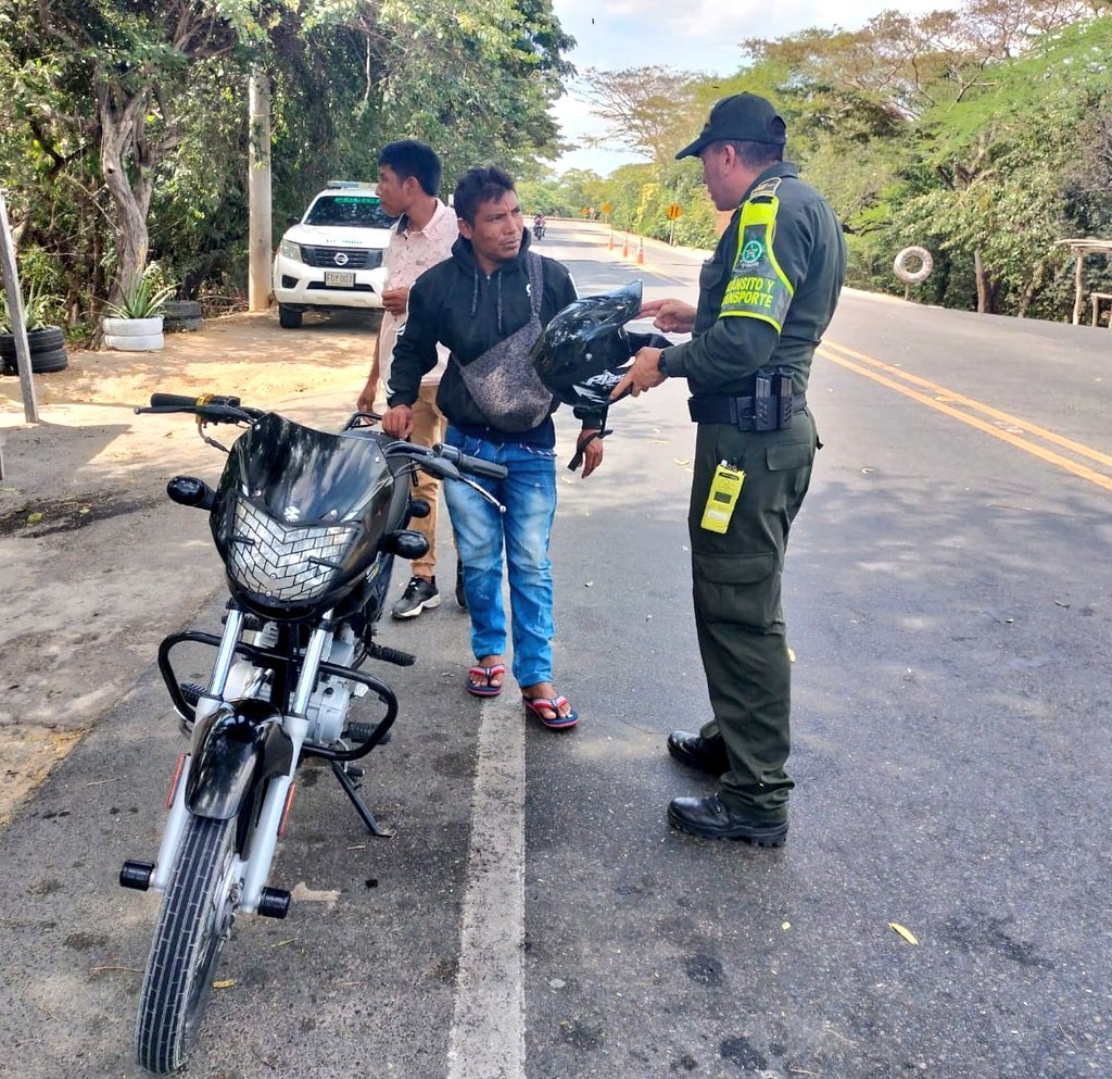 Policía de La Guajira adelantó controles para prevenir accidentes de tránsito