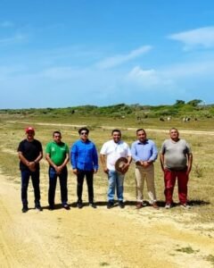 Funcionarios de la alcaldía de Uribia realizaron reconocimiento de la pista aérea del corregimiento de Puerto Estrella