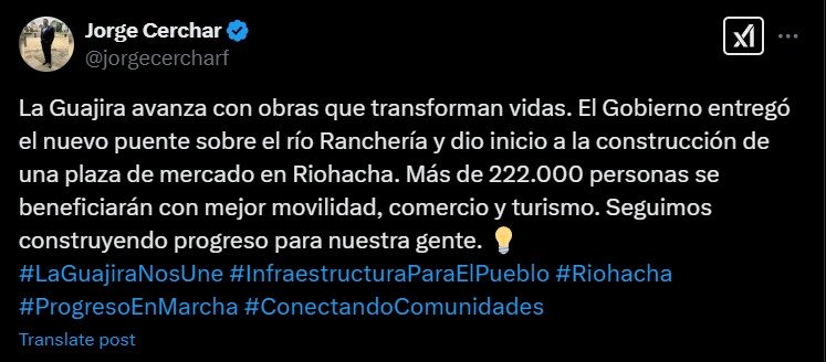 “Más de 222.000 personas se beneficiarán con mejor movilidad, comercio y turismo”: Jorge Cerchar