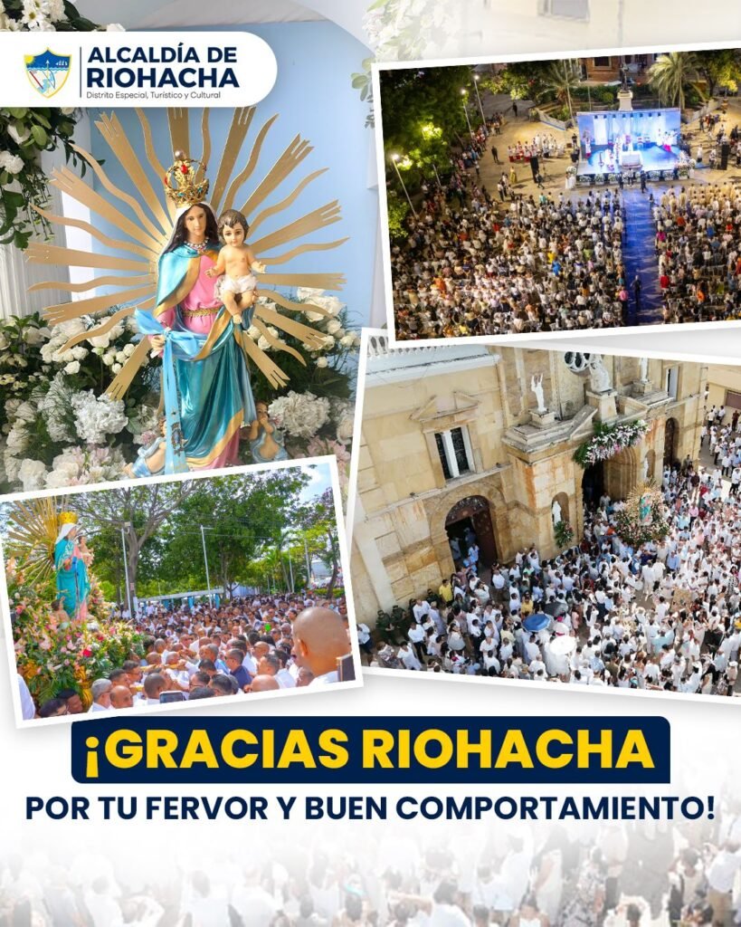 Alcalde Genaro Redondo destaca el civismo y fervor religioso durante las fiestas patronales en Riohacha