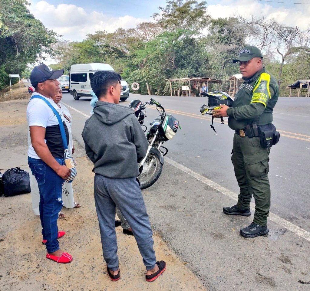 Policía de La Guajira adelantó controles para prevenir accidentes de tránsito