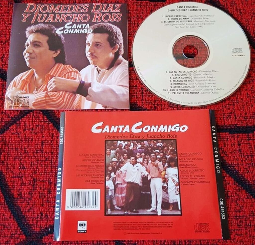 Diomedes Díaz y Juancho Rois en 1990 grabaron la canción 'Canta conmigo' del compositor Hernando Marín