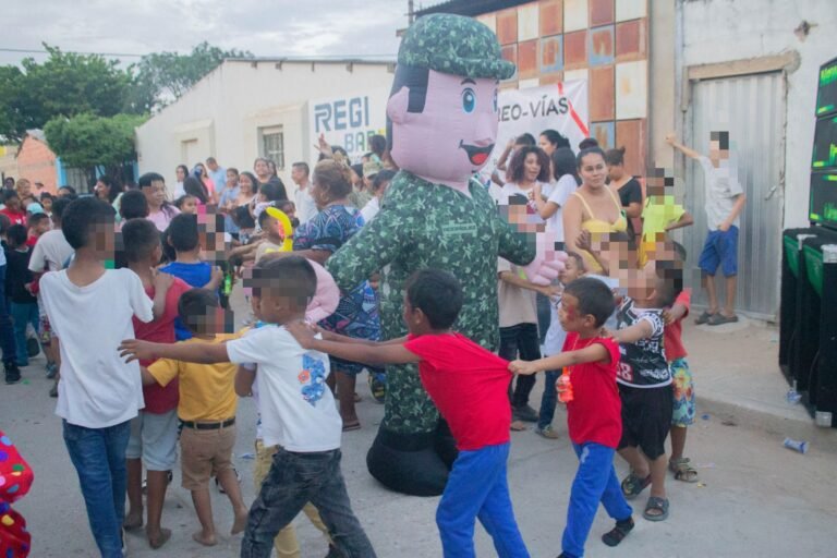 Ejército Nacional adelantó jornada recreativa en el barrio Maximiliano Moscote de Maicao