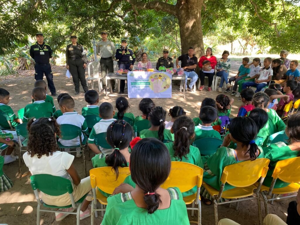 600 niños y niñas participaron en jornada de prevención contra el reclutamiento forzado en Mingueo, Dibulla