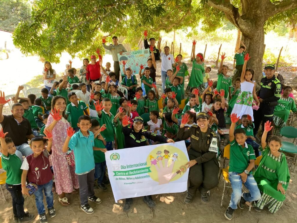 600 niños y niñas participaron en jornada de prevención contra el reclutamiento forzado en Mingueo, Dibulla