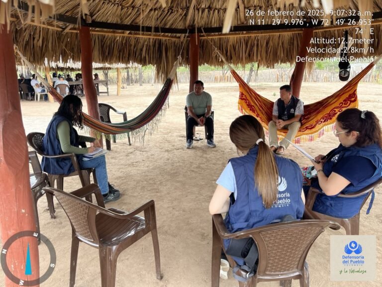 Defensoría del Pueblo realizó seguimiento a atención a diez comunidades en el sector de Cucuramana, en Riohacha