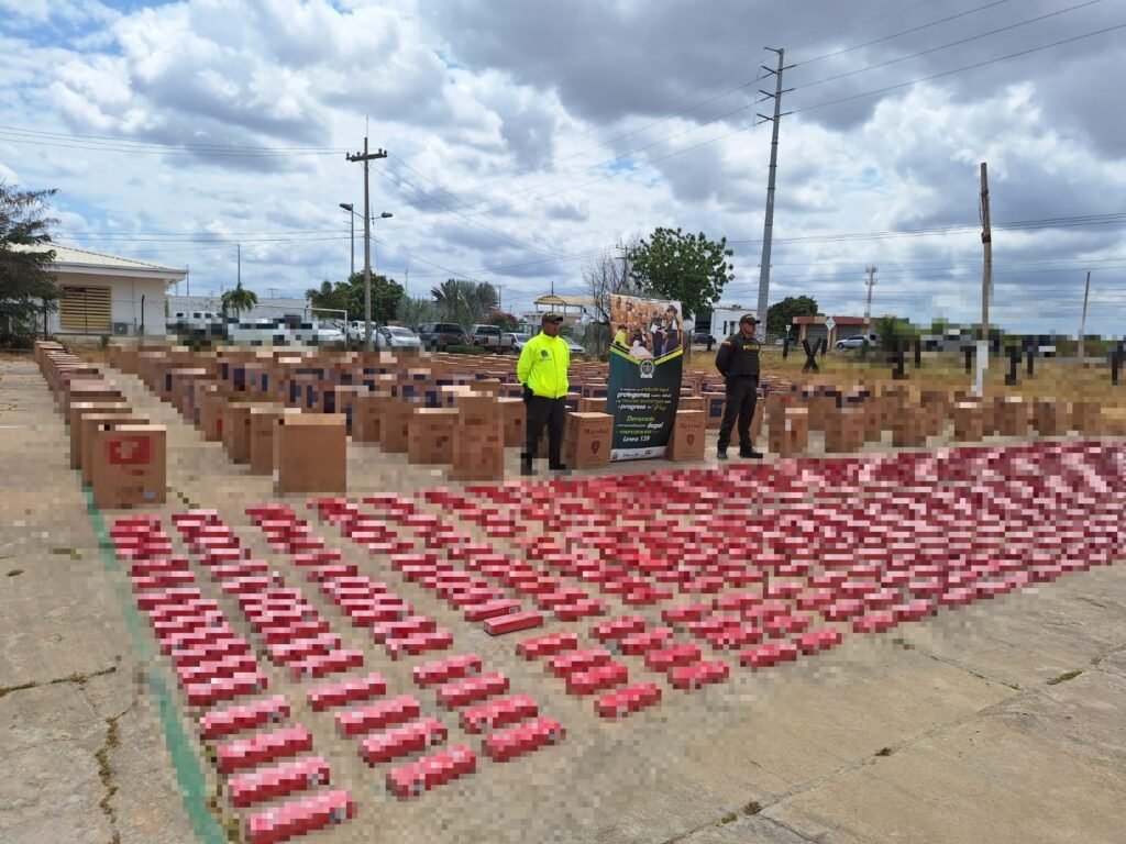 La Polfa continúa adelantando operativos para combatir el contrabando de cigarrillos en La Guajira
