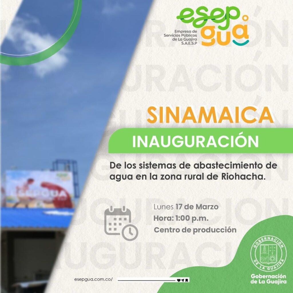 ESEPGUA lanza nuevas obras para mejorar servicios públicos en la zona rural de Riohacha