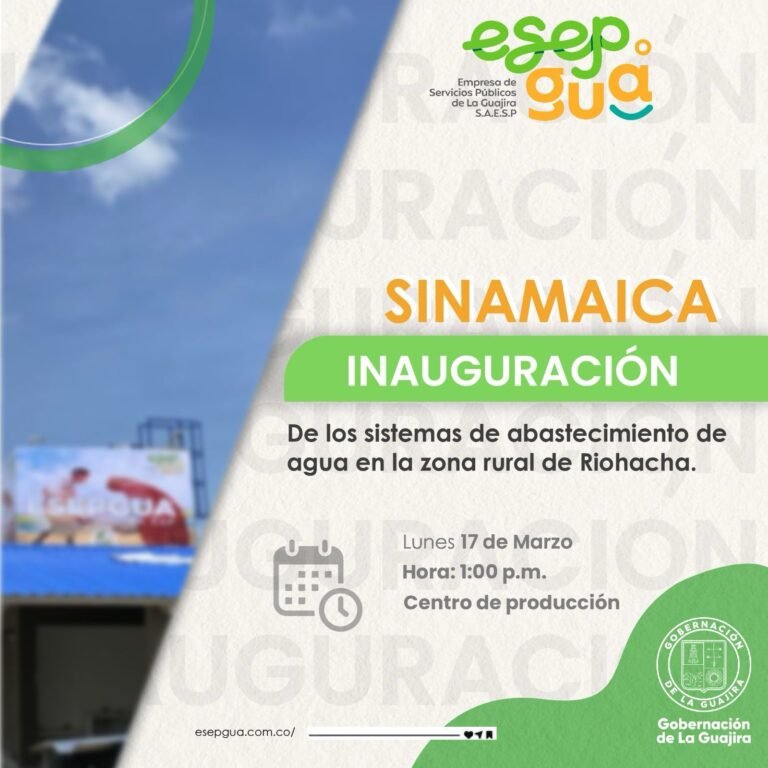 ESEPGUA lanza nuevas obras para mejorar servicios públicos en la zona rural de Riohacha