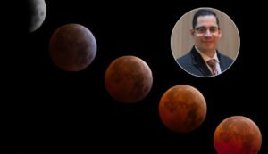 El médico riohachero Moisés Daza Deluque documentó foto a foto el eclipse lunar que tiñó de rojo el cielo de La Guajira