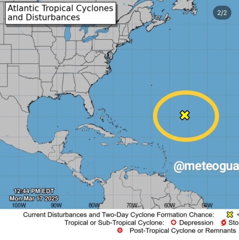 El Centro Nacional de Huracanes (NHC) ha identificado una zona de baja presión en el noreste del Atlántico, un evento inusual al presentarse fuera de la temporada oficial de ciclones, que inicia el 1 de junio. José Radith Zúñiga, director de Meteoguajira, destacó que, aunque la probabilidad de desarrollo es baja (10% en los próximos siete días), este fenómeno resalta la necesidad de monitorear las condiciones meteorológicas incluso fuera del periodo habitual de huracanes. Según el pronóstico, los vientos cortantes en la zona impedirán su evolución a ciclón tropical, y su trayectoria proyectada indica un desplazamiento hacia el norte, alejándose aún más del Caribe. A pesar de que no representa un riesgo para La Guajira ni para el Caribe en general, el seguimiento de estos sistemas es clave para la preparación ante posibles alteraciones climáticas. El fenómeno ha generado interés en la comunidad meteorológica, ya que eventos fuera de temporada pueden dar señales sobre la actividad ciclónica del año. Expertos recomiendan mantenerse atentos a la evolución de este sistema y a futuras actualizaciones de los organismos oficiales.