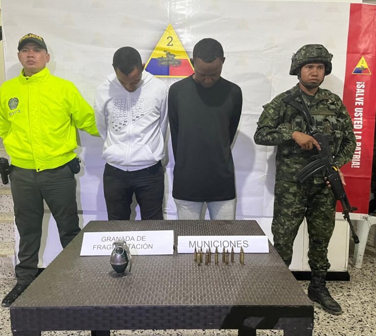 Capturan a dos presuntos miembros del Clan del Golfo con armamento y recuperan a un menor en San Juan del Cesar