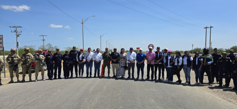 Funcionarios de la alcaldía de Uribia adelantaron instalación del puesto de control para la temporada de Semana Santa