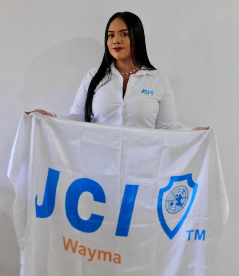 Mitzi Joana Barros Guerra, presidenta del voluntariado de la Cámara Junior de Riohacha – JCI Wayma.