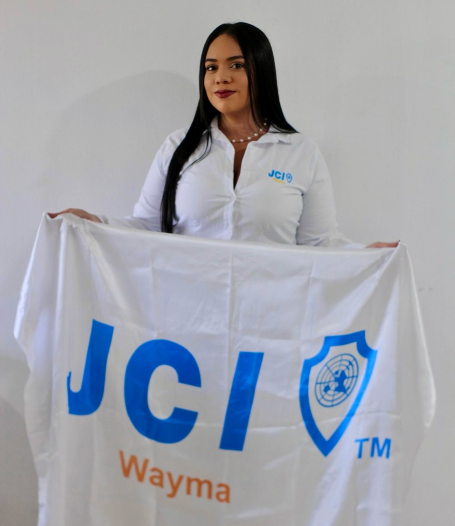 Mitzi Joana Barros Guerra, presidenta del voluntariado de la Cámara Junior de Riohacha – JCI Wayma.