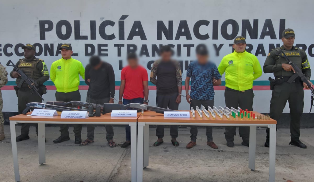 Capturan a alias Frijol, Narizón, Chucho y el Profe por presuntos atracos en vías de Manaure