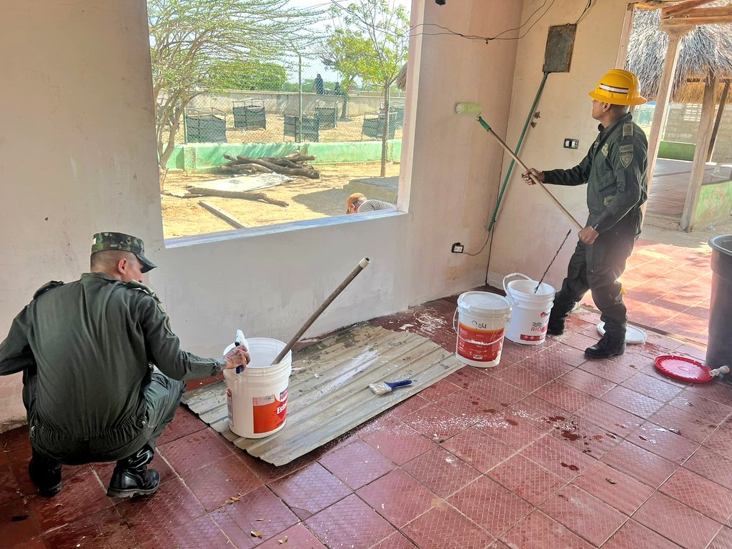 Ingenieros Militares adelantaron labores de mantenimiento en el Centro de Despacho de Transportistas en Uribia